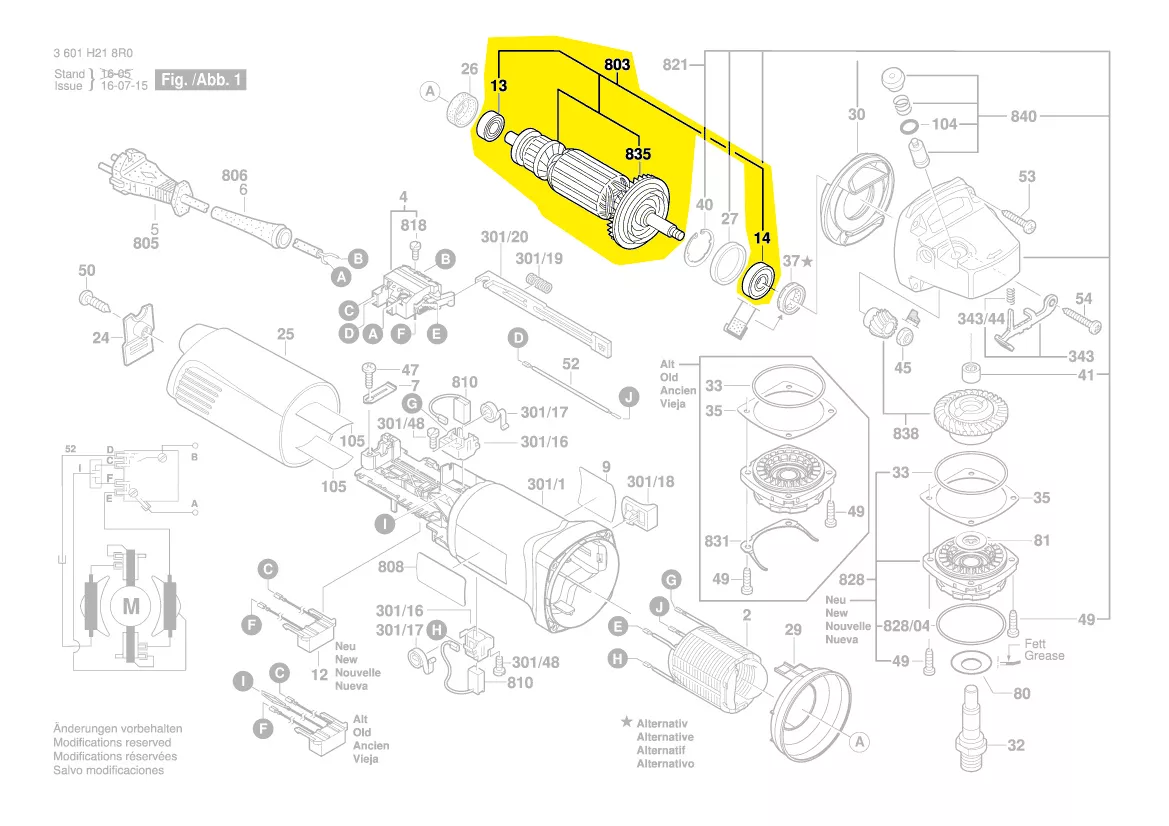 Induit BOSCH réf. 1 604 010 A20